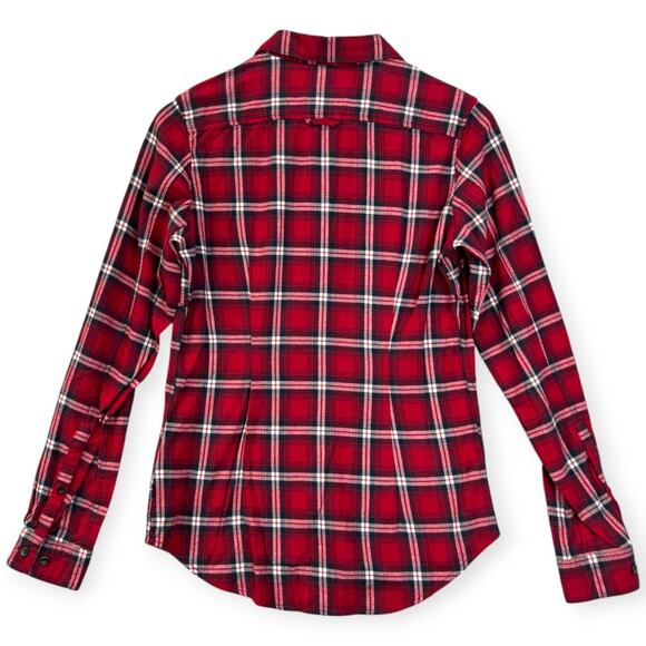Fjallraven Women's Ovik Flannel Long Sleeve Shirt Deep Red Size X-Small Outdoor - Picture 3 of 16